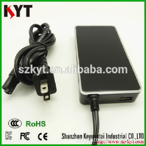 notebook computer power supply 70W ultra thin power supply pc laptop adapter with usb and changeable plugs and kc,fcc,ce,rohs